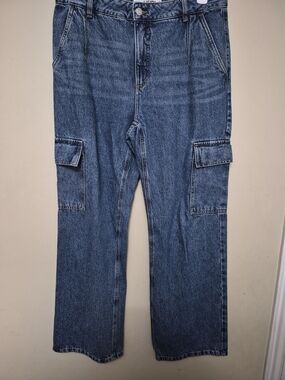 Heidi Daus Blue Relaxed Cargo Jeans